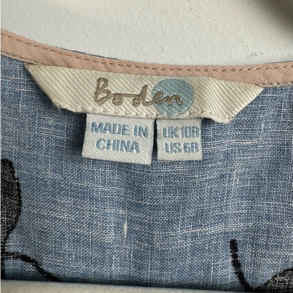 Boden Preppy Classic Cottagecore Hipster Twee Coquette Peasant Mini Dress 6R - Picture 3 of 12